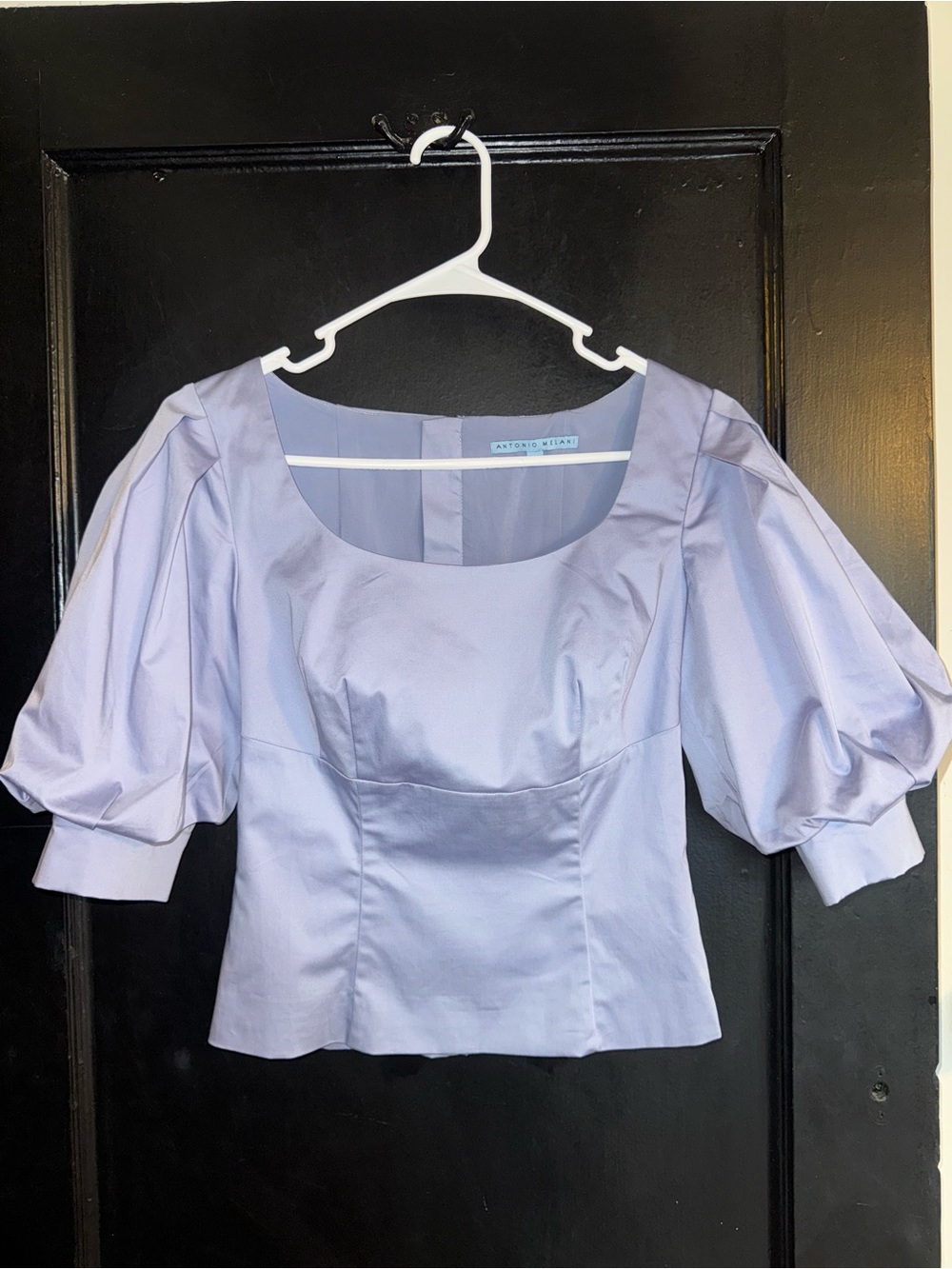 Antonio Melani Light Blue Puff Sleeve Women's Top